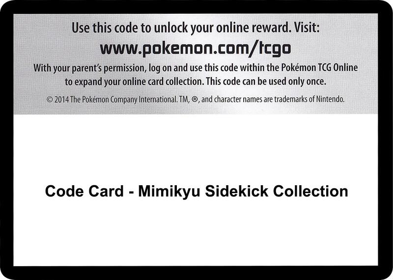 Code Card - Mimikyu Sidekick Collection  from SM - Crimson Invasion