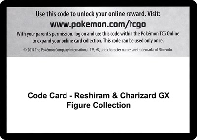 Code Card - Reshiram & Charizard GX Figure Collection