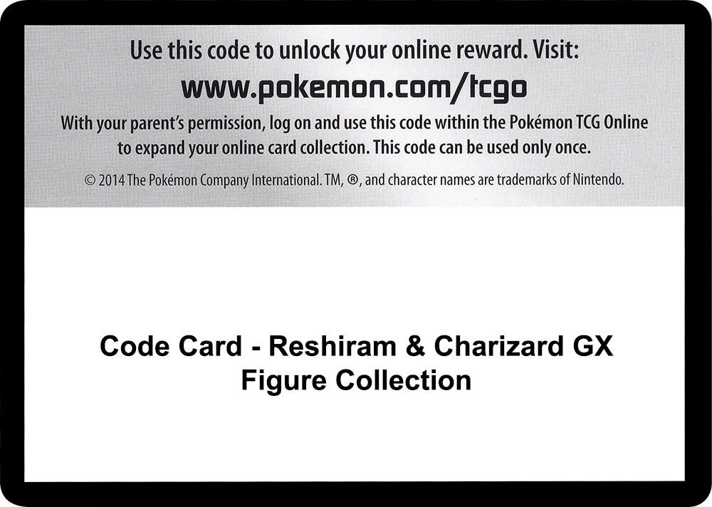 Code Card - Reshiram & Charizard Gx Figure Collection