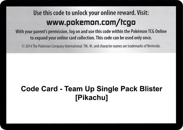 Code Card - Team Up Single Pack Blister [Pikachu]