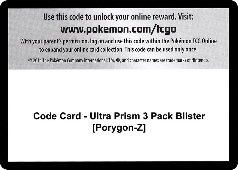 Code Card - Ultra Prism 3 Pack Blister [Porygon-Z]  from SM - Ultra Prism