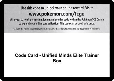 Code Card - Unified Minds Elite Trainer Box