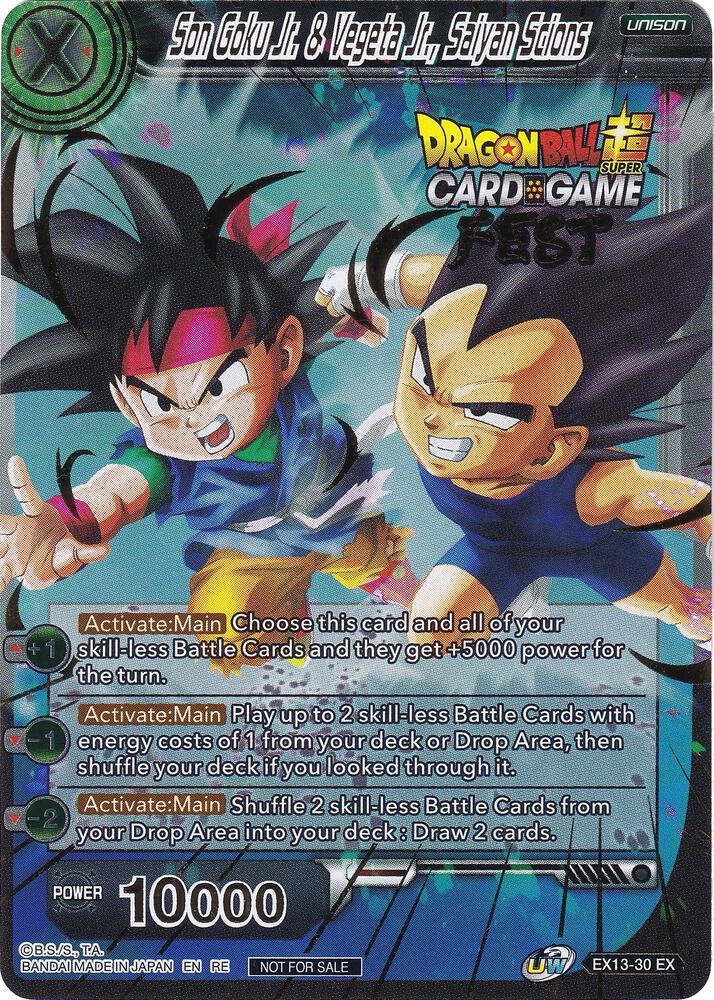 Son Goku Jr. & Vegeta Jr., Saiyan Scions (Card Game Fest 2022) #EX13-30 — Tournament Promotion Cards