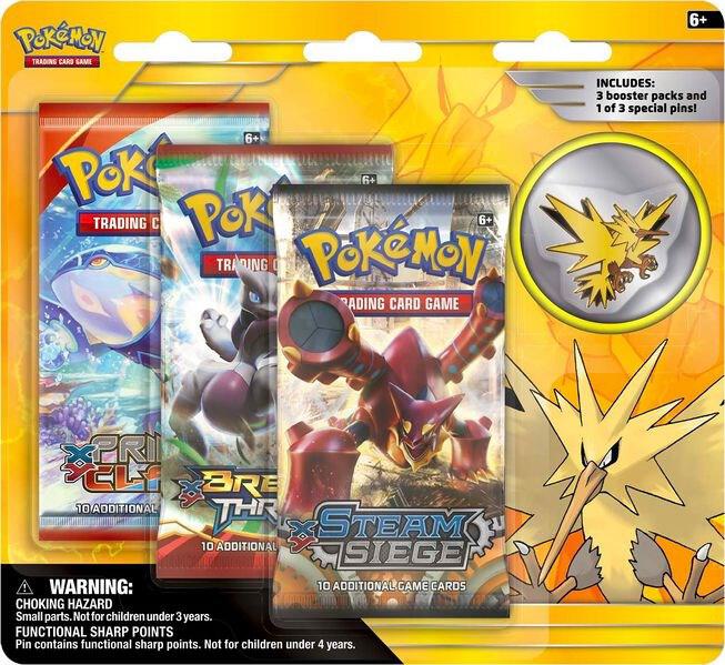 Legendary Birds Pin 3 Pack Blister [Zapdos Pin] - Miscellaneous