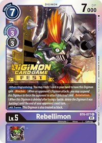 Rebellimon (Digimon Card Game Fest 2022) - Double Diamond - Digimon card