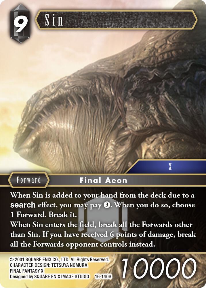 sin mtg final fantasy Sin, Unending Cataclysm (Extended Art) [FINAL FANTASY Commander]