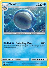 Wailord - 40/168 (Cosmos Holo) #040/168 from Blister Exclusives Pokemon card image