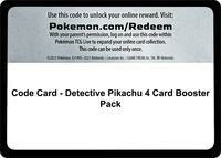 Code Card - Detective Pikachu 4 Card Booster Pack