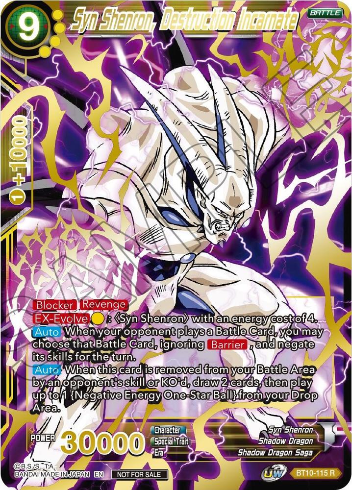 Syn Shenron, Destruction Incarnate (Alternate Art) #BT10-115 — Tournament Promotion Cards