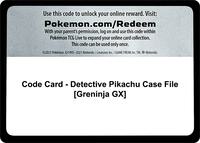 Code Card - Detective Pikachu Case File [Greninja GX]
