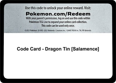 Code Card - Dragon Tin [Salamence]