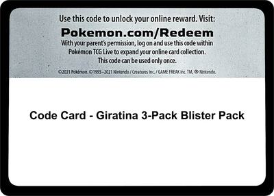 Code Card - Giratina 3-Pack Blister Pack