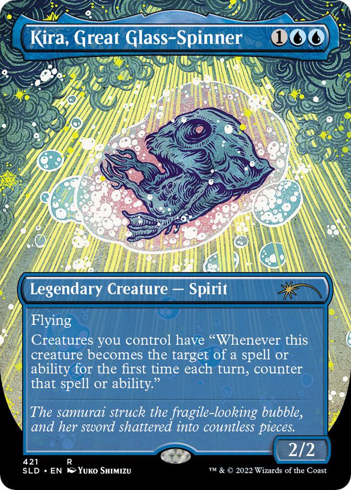 Kira, Great Glass-Spinner (Borderless) - Secret Lair Drop Series