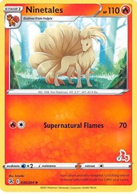 Ninetales - 030/264 (#7 Cinderace Stamped) #030/264 from Battle Academy 2022 Pokemon card image