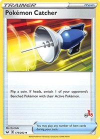 Pokemon Catcher - 175/202 (#49 Cinderace Stamped) #175/202 from Battle Academy 2022 Pokemon card image