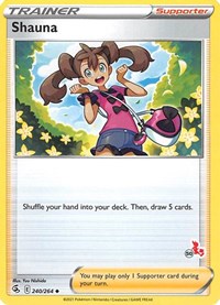 Shauna - 240/264 (#50 Cinderace Stamped) #240/264 from Battle Academy 2022 Pokemon card image