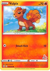 Vulpix - 029/264 (#18 Cinderace Stamped) #029/264 from Battle Academy 2022 Pokemon card image