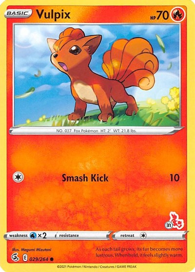 Vulpix - 029/264 (#31 Cinderace Stamped)