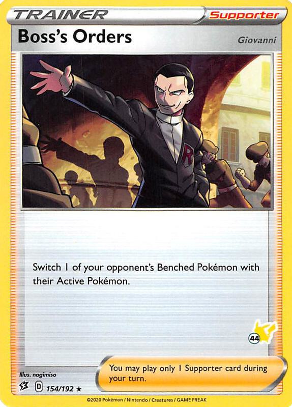 Boss's Orders - 154/192 (#44 Pikachu Stamped) 154/192 from Battle Academy 2022