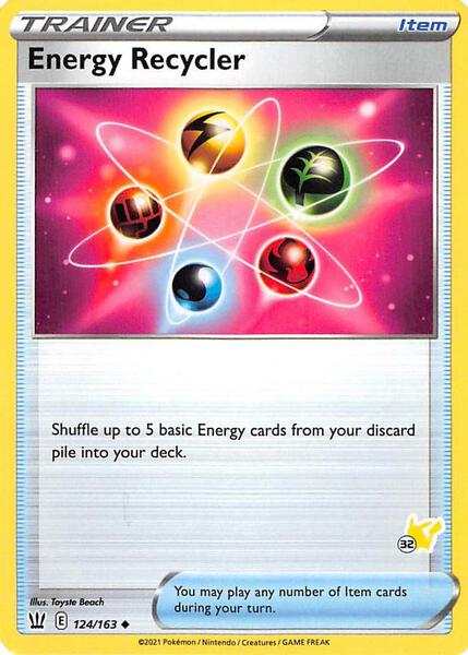 Energy Recycler - 124/163 (#32 Pikachu Stamped)
