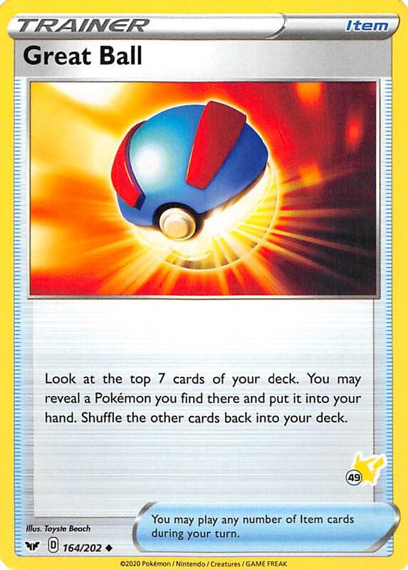 Great Ball - 164/202 (#49 Pikachu Stamped) 164/202 from Battle Academy 2022