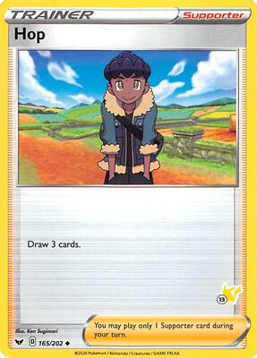 Hop - 165/202 (#13 Pikachu Stamped)