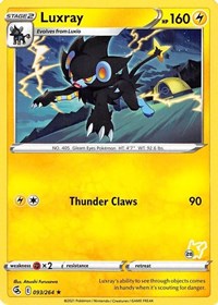 Luxray - 093/264 (#28 Pikachu Stamped) #093/264 from Battle Academy 2022 Pokemon card image