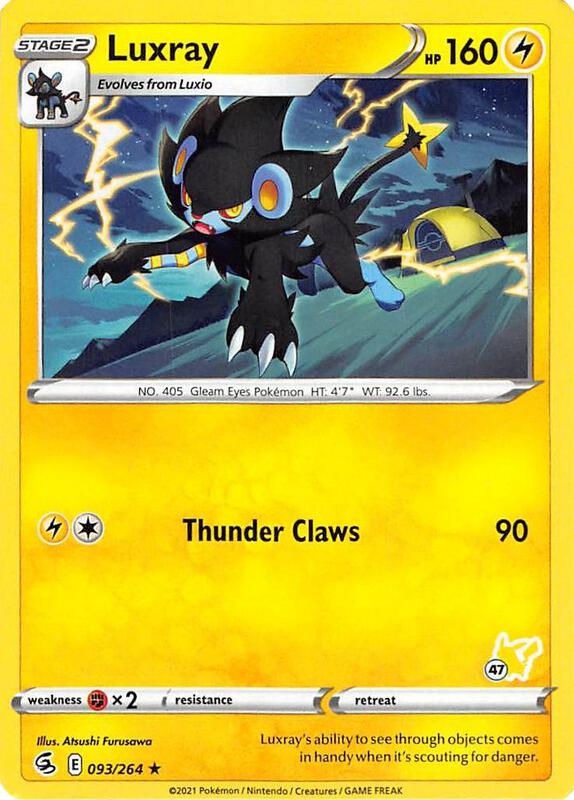 Luxray - 096/264 (#47 Pikachu Stamped) 093/264 from Battle Academy 2022