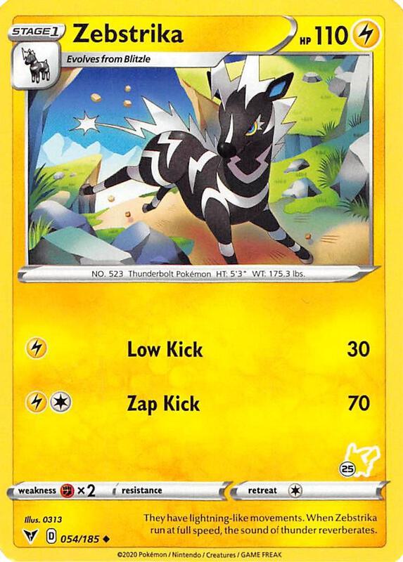 Zebstrika - 054/185 (#25 Pikachu Stamped) 054/185 from Battle Academy 2022
