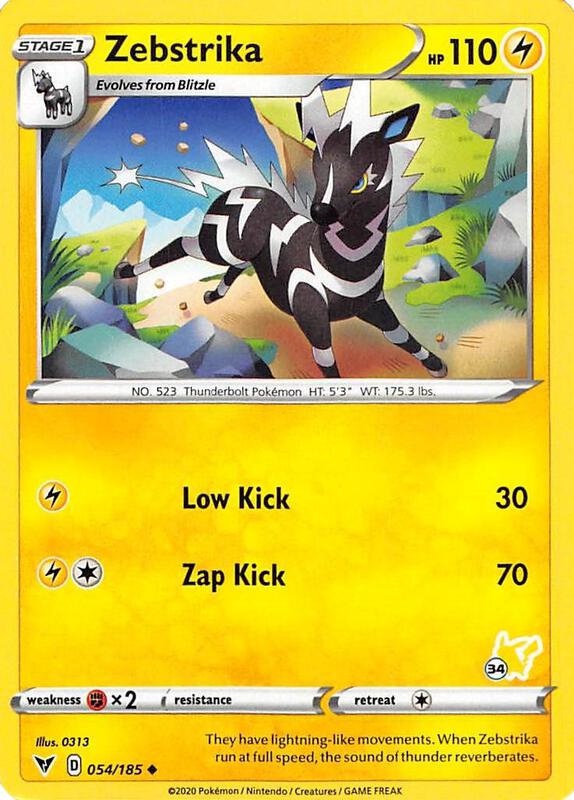 Zebstrika - 054/185 (#34 Pikachu Stamped) 054/185 from Battle Academy 2022
