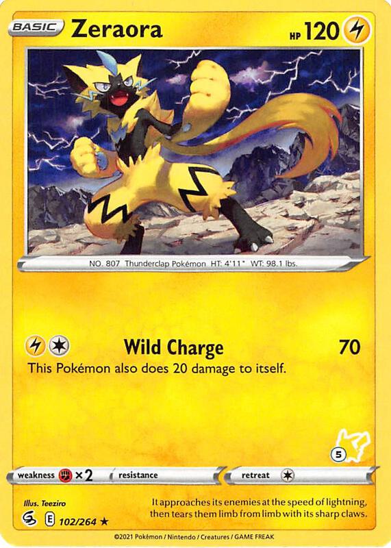 Zeraora - 102/264 (#5 Pikachu Stamped) 102/264 from Battle Academy 2022