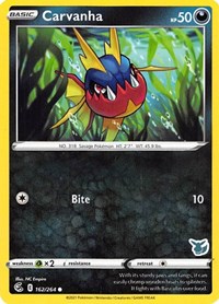 Carvanha - 162/264 (Eevee Stamped) #162/264 from Battle Academy 2022 Pokemon card image