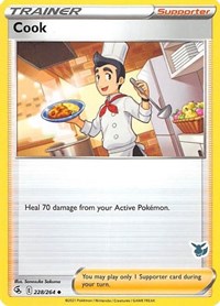 Cook - 228/264 (Eevee Stamped) - Battle Academy 2022 - Pokemon card