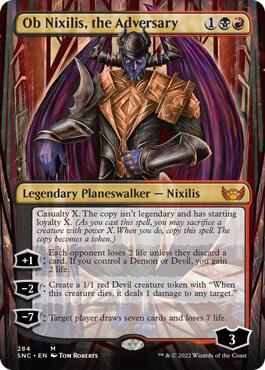 【美品・未使用】Ob Nixilis, the Adversary Ob Nixilis, the Adversary (Borderless) - Streets of New Capenna