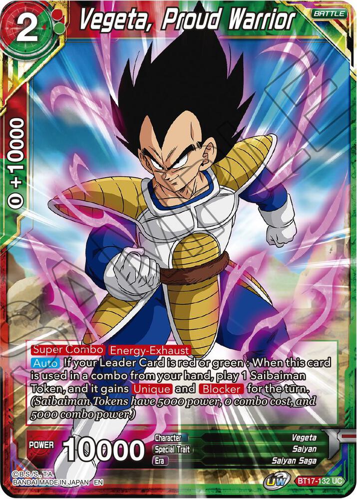 Vegeta, Proud Warrior - Ultimate Squad - Dragon Ball Super