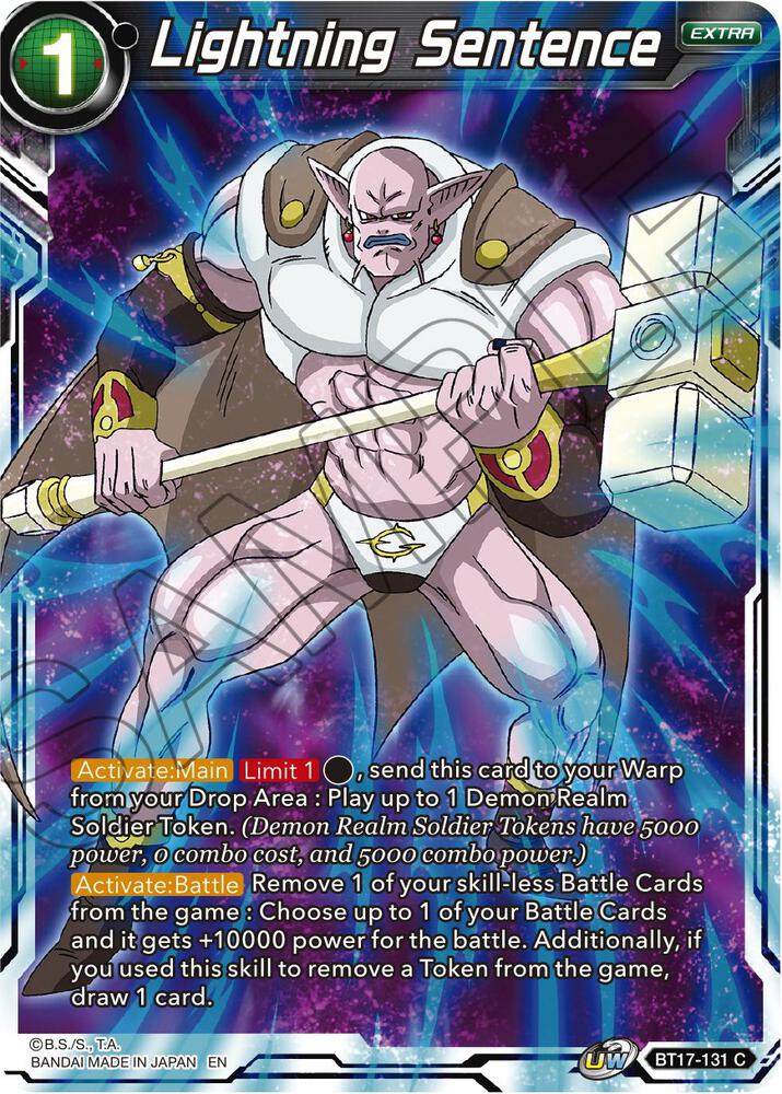 Lightning Sentence #BT17-131 — Ultimate Squad