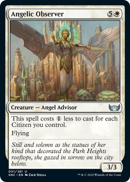 Angelic Observer from SNC #1, Magic: The Gathering card