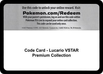Code Card - Lucario VSTAR Premium Collection