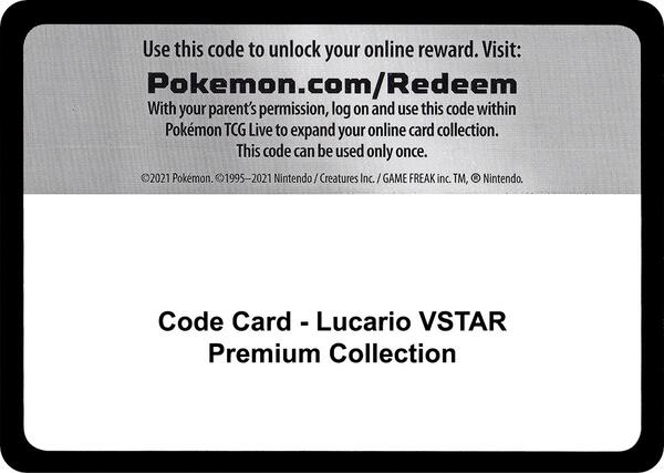 Code Card - Lucario VSTAR Premium Collection