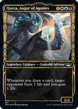 Queza, Augur of Agonies (Gilded Foil) - Streets of New Capenna