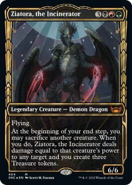 MTG 焼却するもの、ジアトラ　箔押しfoil 英語1 大幅値下げ Ziatora, the Incinerator (Gilded Foil) - Streets of New