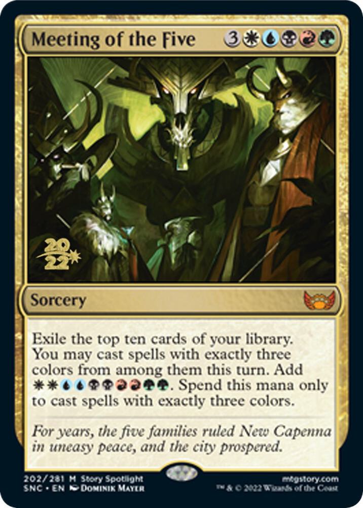 Meeting of the Five #202s — Streets of New Capenna Promos
