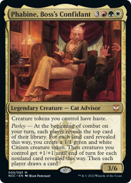 Phabine, Boss's Confidant - Commander: Streets of New Capenna - Magic: The Gathering - TCGplayer.com Phabine, Boss's Confidant - Commander: Streets of New Capenna - Magic: The Gathering - TCGplayer.com