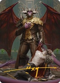 Ob Nixilis, the Adversary Art Card (31/81) (Gold-Stamped Signature)