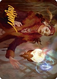 Misfortune Teller Art Card (Gold-Stamped Signature) - Art Series: Streets of New Capenna - Magic: The Gathering card