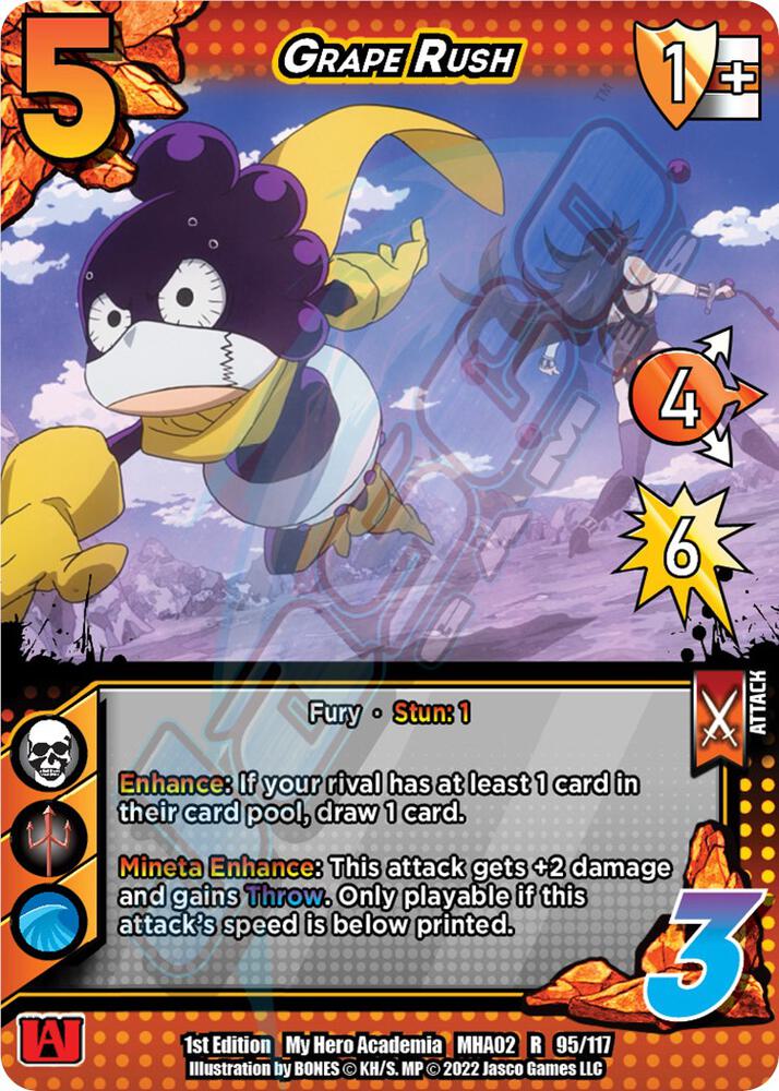 AAA トレカ 3rd 4th 5th ATTACK 1st 2nd 宇野 紫 Grape Rush - UniVersus: My Hero Academia: Crimson Rampage