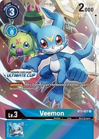 Veemon - BT3-021 (Ultimate Cup 2022) - Release Special Booster 1.0 - Digimon card