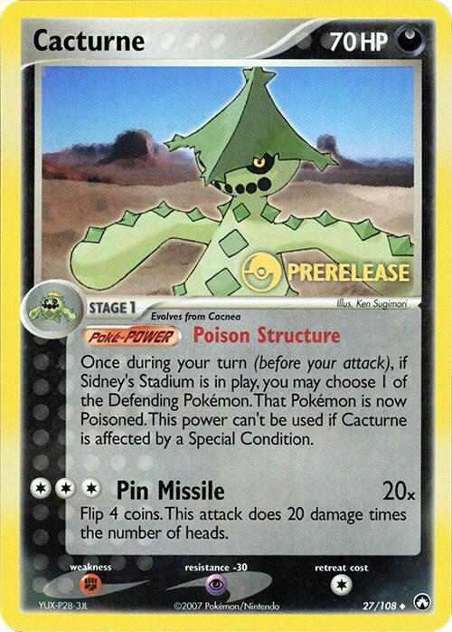 Cacturne - 27/108 (Prerelease) 027/108 from Miscellaneous Cards & Products