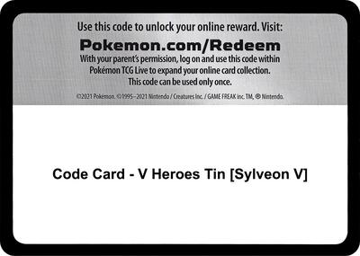 Code Card - V Heroes Tin [Sylveon V]