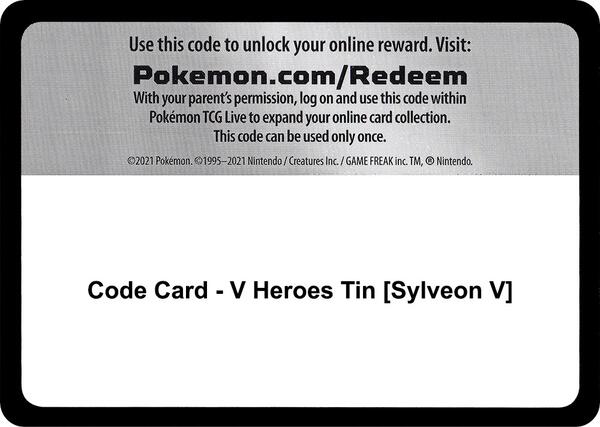 Code Card - V Heroes Tin [Sylveon V]
